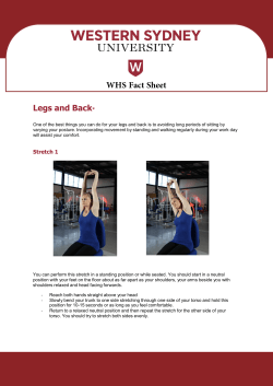 Legs and Back - Western Sydney University