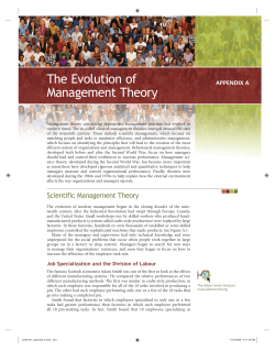 The Evolution of Management Theory
