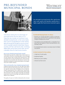 pre-refunded municipal bonds