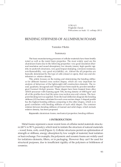 BENDING STIFFNESS OF ALUMINIUM FOAMS