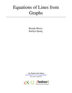 Equations of Lines from Graphs