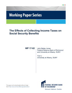 The Effects of Collecting Income Taxes on Social Security Benefits