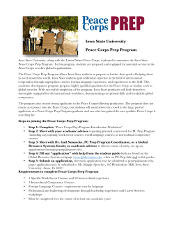 Peace Corps Prep at Iowa State University
