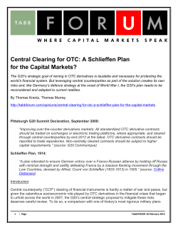 Central Clearing for OTC: A Schlieffen Plan for the Capital