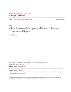 clear statement principles and national security: hamdan and beyond