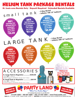 HELIUM TANK PACKAGE RENTALS