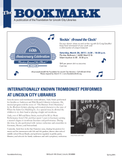 Spring 2015 Newsletter - Foundation for Lincoln City Libraries