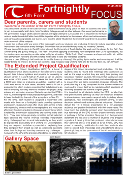 31st January 2017 - Tavistock College