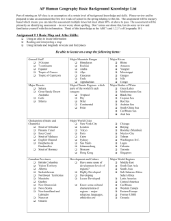 AP Human Geography - Knox County Schools