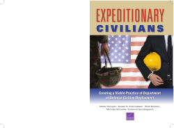 Expeditionary Civilians: Creating a Viable Practice of Department of