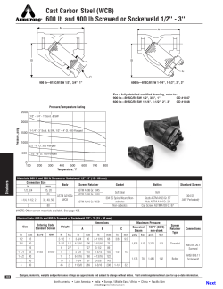 Cast Carbon Steel (WCB) 600 lb and 900 lb Screwed or Socketweld