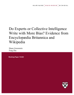 Do Experts or Collective Intelligence Write with More Bias