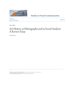 Art History as Ethnography and as Social Analysis: A Review Essay