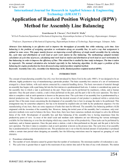 (RPW) Method for Assembly Line Balancing