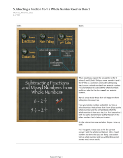 Subtracting a Fraction from a Whole Number Greater than 1