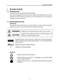 Owner`s manual - MAX USA CORP.