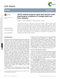 cDICE method produces giant lipid vesicles under