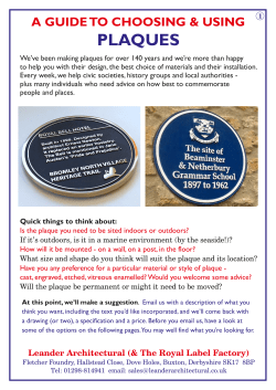 plaques - Leander Architectural