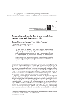 Personality and music: Can traits explain how people use music in