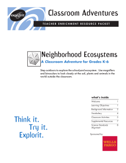 Neighborhood Ecosystems - Explorit Science Center