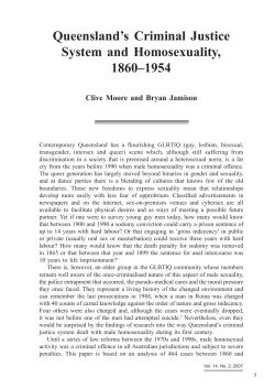 Queensland`s Criminal Justice System and