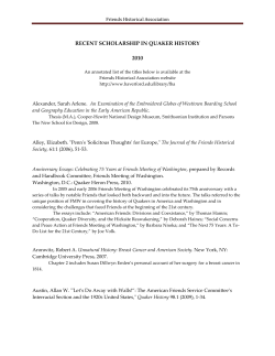 2010 - Friends Historical Association