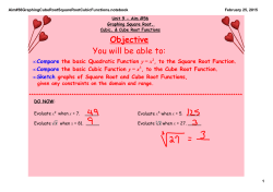 Objective You will be able to