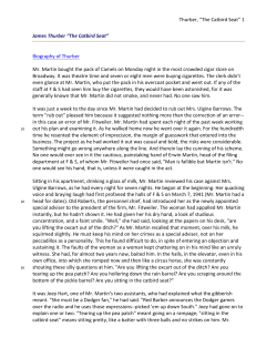 Thurber, &ldquo;The Catbird Seat&rdquo; 1 James Thurber &ldquo;The