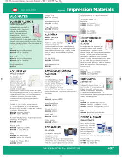Alginates Impression Materials