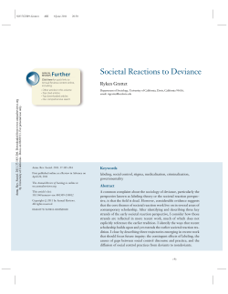 Societal Reactions to Deviance