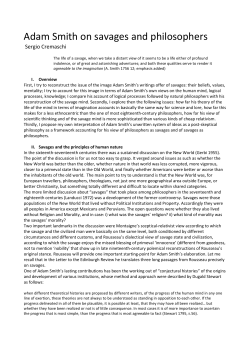 Adam Smith on savages and philosophers