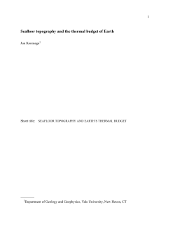 Seafloor topography and the thermal budget of