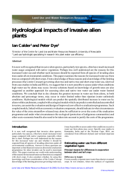 Hydrological impacts of invasive alien plants