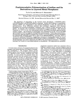 Postintercalative Polymerization of Aniline and Its Derivatives in