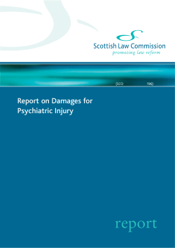 Report on Damages for Psychiatric Injury (Report 196)