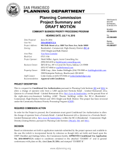 2016-005407CUA - Index of - San Francisco Planning Department