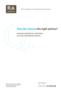 Choosing the Right Investment Advisor