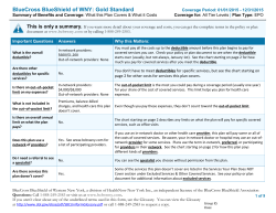 BCBS WNY Gold Standard - BlueCross BlueShield of Western New