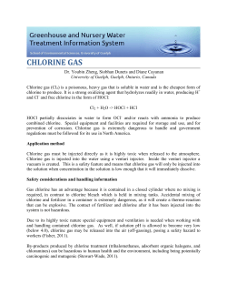 chlorine gas - Controlled Environment Systems Research Facility