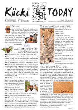 Editorial Interview with a Desert Star The Bushman
