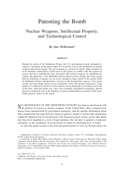 Patenting the Bomb