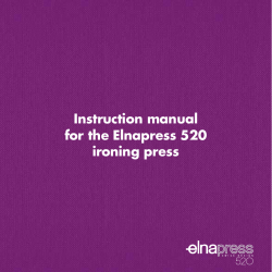 Instruction manual for the Elnapress 520 ironing press