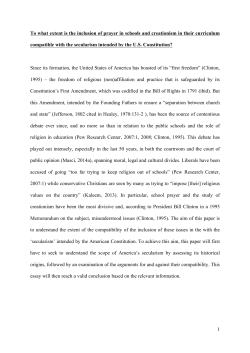 To what extent is the inclusion of prayer in schools and creationism