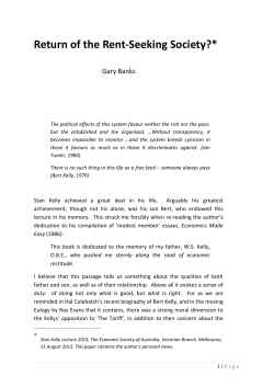 Return of the Rent-Seeking Society?*