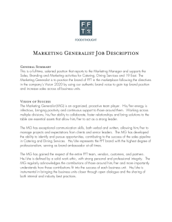 Marketing Generalist Job Description
