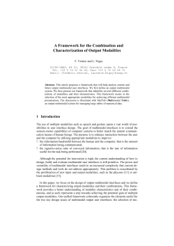 A Framework for the Combination and Characterization of Output