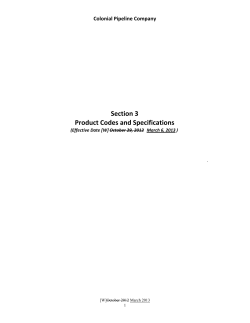 Section 3 Product Codes and Specifications