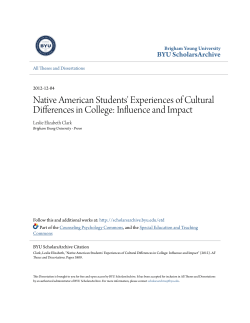Native American Students` Experiences of Cultural Differences in