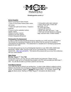 Kindergarten 2016-17 - Madison City Schools