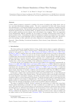 Finite Element Simulation of Dense Wire Packings